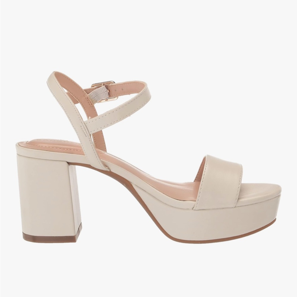 Bandolino Pennie cream block heel sandals